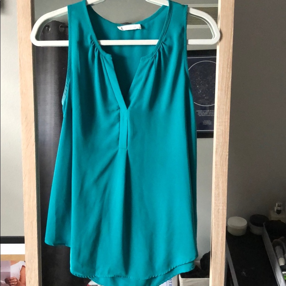 LUSH, Teal Sleeveless Blouse, size L